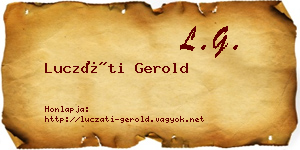 Luczáti Gerold névjegykártya